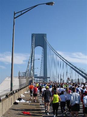 New York City Marathon Verazzano Bridge 2